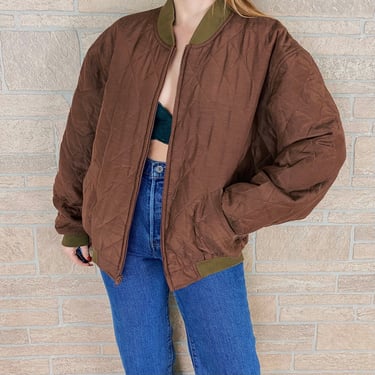 90's Quilted Silk O'Kief & O'Kief Sport Puffer Jacket 