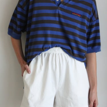 Tommy Hilfiger Cobalt & Black Striped Polo