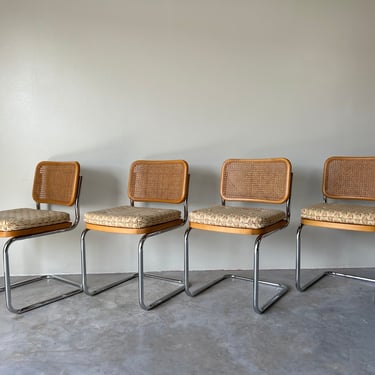 Italian Mid-Century Modern Marcel Breuer Cesca Dining Chairs - Set of 4 