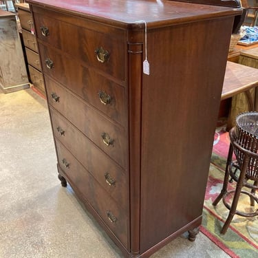 Mahogany tall chest of drawers. 38” x 19.5” x 51”