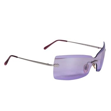 Escada - Light Purple Shield-Style Sunglasses w/ Matte Trim
