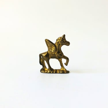 Petite Vintage Brass Pegasus 