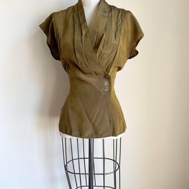 Vintage 1980s Gold/Copper Top // S 