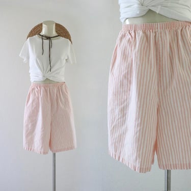 apricot micro stripe shorts  26-36 