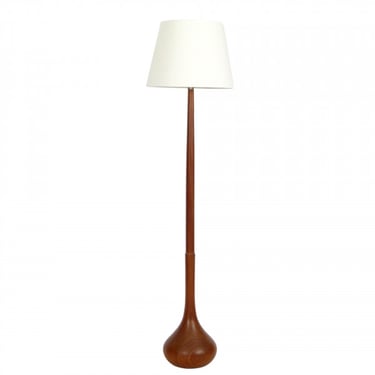 Teak Onion Base Floor Lamp