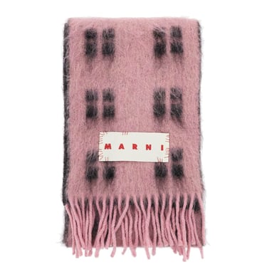 Marni Alpaca And Mohair Scarf With Plaid Men