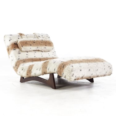 Adrian Pearsall for Craft Associates Mid Century Walnut Wave Chaise - mcm 