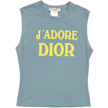 Dior “J’adore” Baby Blue Logo Tank