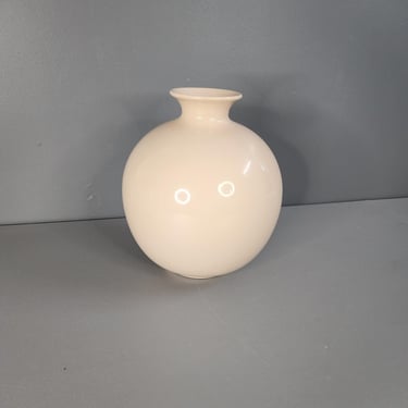 Large Italian Light Pink Pottery Vase 