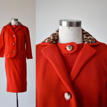 1960s Red 3pc Ladies Suit 
