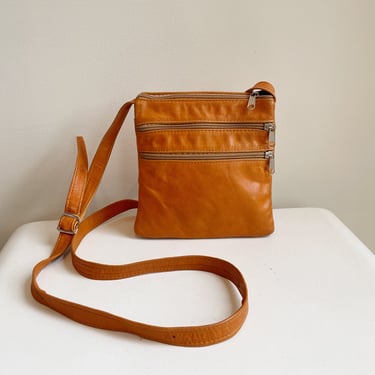 Persimmon Leather Crossbody Bag