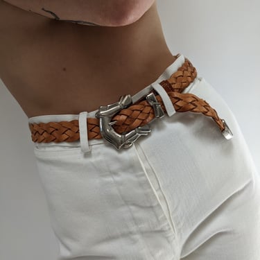Western Vintage Braided Leather Belt