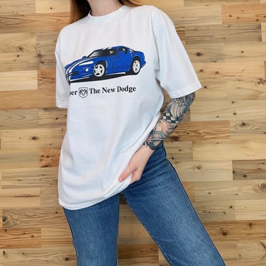 Vintage Dodge Viper Advertisement Promo Tee Shirt T-Shirt 