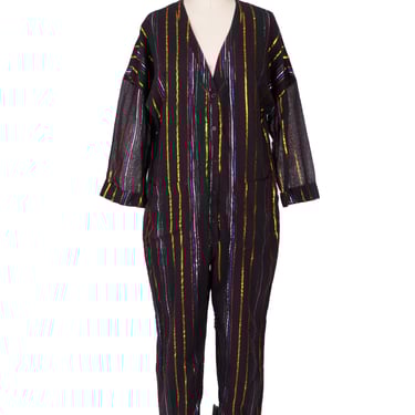 Apiece Apart Metallic Rainbow Stripe Jumpsuit