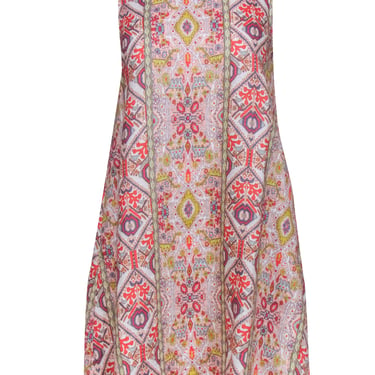 Rachel Zoe - Multicolor Aztec Print Sleeveless Linen Dress Sz XS