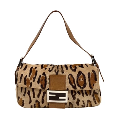 Fendi Tan Cheetah Baguette Bag