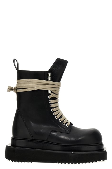 Rick Owens Lace Up Dirt Grafton Black Boots – Zoo Fashions