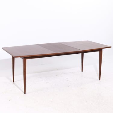 Kipp Stewart for Calvin Mid Century Walnut Expanding Dining Table with 1 Leaf - mcm 