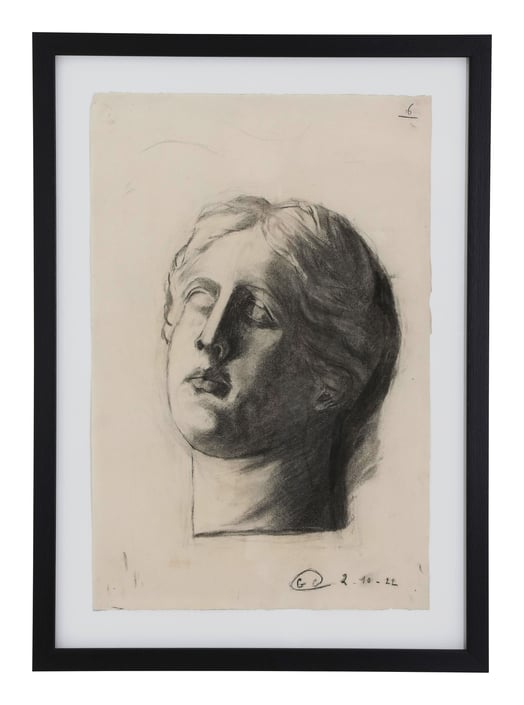 Framed Antique Drawing Female II
