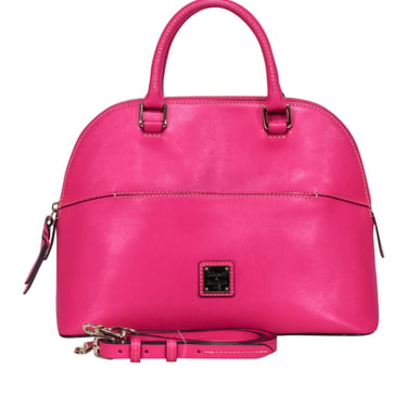 Dooney &amp; Bourke - Hot Pink Saffiano Leather Satchel Bag