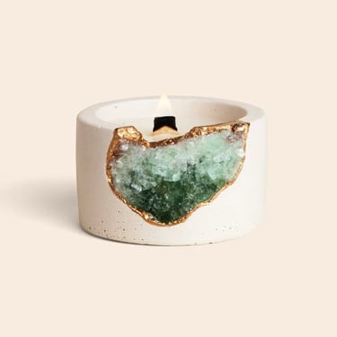 Geode Crystal Soy Candle | Concrete Candle | Birthday Gifts 