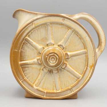 Frankoma Wagon Wheel Desert Gold Pitcher 94D | Vintage Oklahoma Pottery Ada Clay 