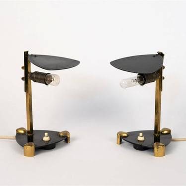 Pair of Art Deco Atomic Table Lamps