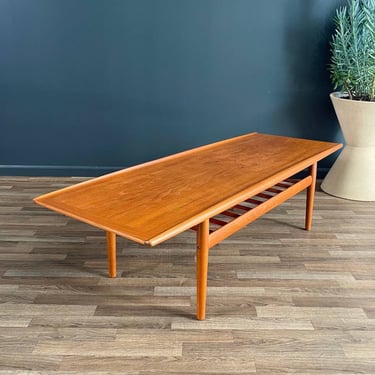 Danish Modern Teak Coffee Table with Magazine Shelf by Grete Jalk, c.1950’s 