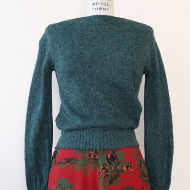 Ann Arden Spruce Mohair Mix Sweater S/M