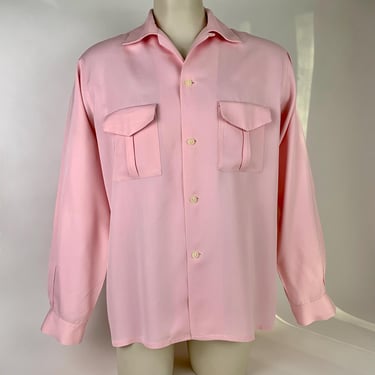 50s vintage rayon shirt pink 絣 50s vintage rayon shirt pink 絣 Japanese vintage rayon shirt - Gem