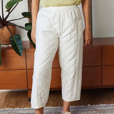 RUJUTA SHETH Emma Pants - Ivory Quilted on Garmentory