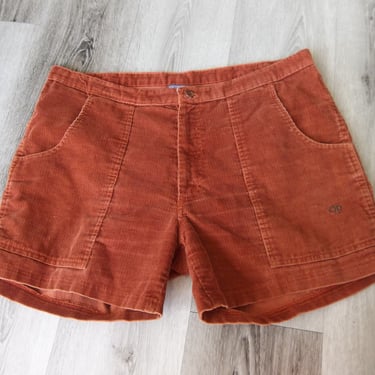 Vintage Shorts Corduroys OP Ocean Pacific 1980s Burnt Orange sz 36 
