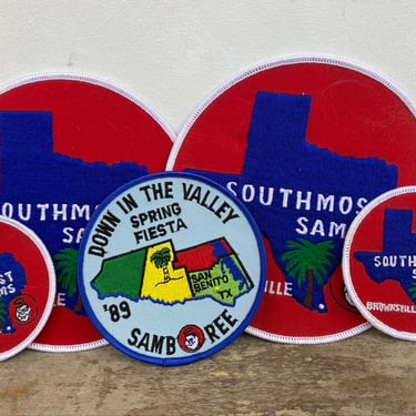 Vintage Texas Patches, Southmost Sams Brownsville, Lot Of 5, Down In The Valley, Good Sam Camping, RV Camping, Travel, Texas, Lonestar State 