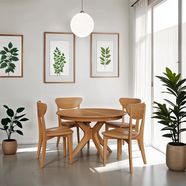 The Corcovado: Modern Small Dining Table for 4 to 8, Extendable 