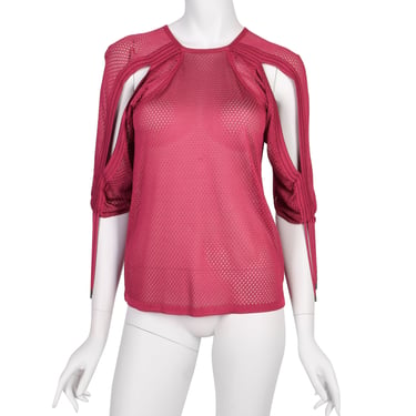 Christian Dior by John Galliano Vintage Raspberry Sport Mesh Top