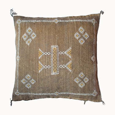 Sabra Handwoven Pillow | Brown