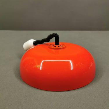 Very rare Red Meblo Pendant Lamp, Harvey Guzzini Pendant Lamp made in 70's 