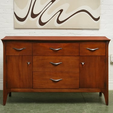 Mid Century Modern Mahogany Credenza, by John Van Koert, Drexel Profile Collection