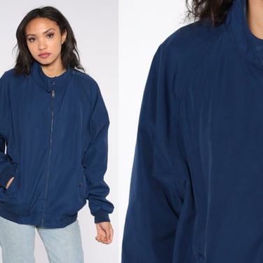 Vintage CROCODILE Ladies Streetwear Blue Zipper Jacket