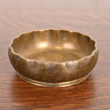 Tiffany Studios New York Bronze Bowl With Scalloped Edge