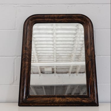 antique French louis philippe mirror with faux wood grain finish