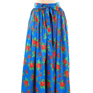 Yves Saint Laurent Floral Midi Skirt and Shawl