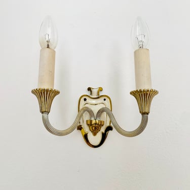 Mid-Century Modern Brass Sconce by Vereinigte Werkstätten Munich | 1950s 