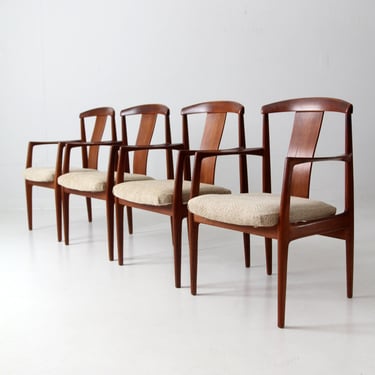 set of 4 Folke Ohlsson for Dux dining arm chairs circa 1960s 