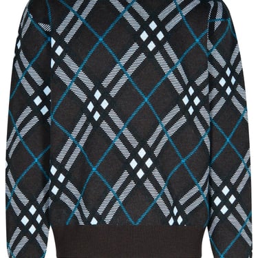 Burberry 'Check' Green Wool Sweater Men