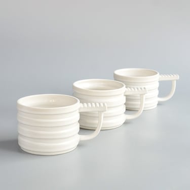 Marita Manson Ceramics: Square Corrugate Mug