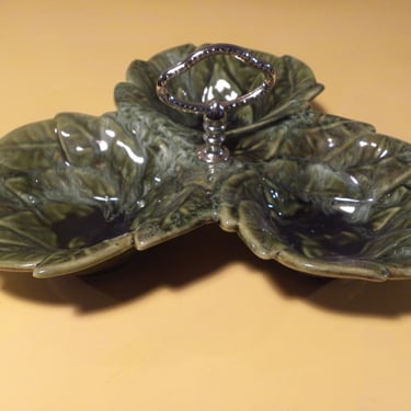 Vintage Mid Century 3 Section Divided Serving Dish 
