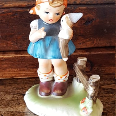 Darling Porcelain Figurine "Playtime"~Girl with Doll~Vintage Girl Figurine Collectible Japan~Numbered/Signed Erich Stauffer~JewelsandMetals 