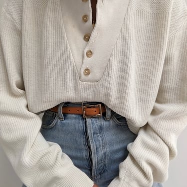 Favorite Vintage Cream Cotton Henley