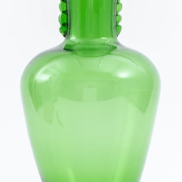 Italian Murano Green Empoli Glass Vase